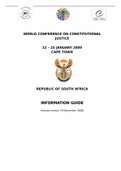 WORLD CONFERENCE ON CONSTITUTIONAL JUSTICE 22 – CAPE TOWN
