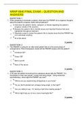 NRNP 6640 FINAL EXAM &ndash; QUESTION AND ANSWERS 2021