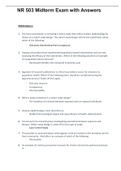 NR 503 Midterm Exam with Answers Latest Update 2020&sol;21