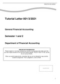 ACCOUNTING FAC3701 General Financial Accounting Department of Financial Accounting TUT001 + Assignments