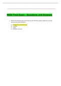 HESI Final Exam - ALL the Questions and Answers 100% Verified Grade A