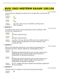  BUSI 2003 WEEK 2 QUESTIONS AND ANSWERS  AND  BUSI 2003 MIDTERM EAXAM 100/100.