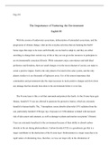 ENG 101 ESSAY NO 2.pdf  Eng-101  The Importance of Nurturing the Environment                              English 101  With the erosion of underwater ecosystems, deforestation of untouched ecosystems, and the progression of climate change, what are the ev