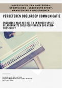 Geslaagde scriptie verbeteren doelgroep communicatie&comma; TikTok&comma; Instagram&comma; Facebook&comma; Youtube - DPG media - HvA geslaagd oktober 2020 eindcijfer 8