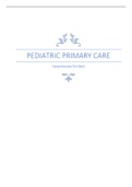 PEDIATRIC PRIMARY CARE- Comprehensive Test Bank