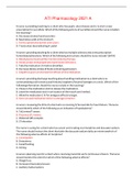 ATI Pharmacology 2021 A