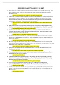 2021 HESI RN MENTAL HEALTH 53 Q&A