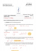 Discrete Mathematics - Permutations & Combinations Quiz