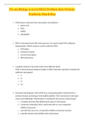 PA 195 Biology A-Level MCQ-Problem-Sets_Protein Synthesis Dna & Rna_2020