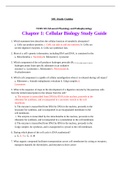 Exam (elaborations) NURS 501 501 Study Guides NURS 501 Advanced Physiology and Pathophysiology  Chapter 1: Cellular Biology Study Guide
