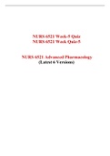 NURS 6521N/ NURS 6521 Week 5 Quiz Answer (Latest 6 Versions), NURS 6521 Advanced Pharmacology, Extremely Helpful, Completely Collections