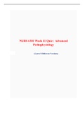 NURS 6501 Week 11 Quiz -(Latest 5 Versions), Advanced Pathophysiology