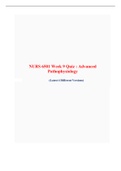 NURS 6501 Week 9 Quiz-(Latest 4 Versions), Advanced Pathophysiology