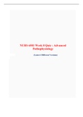 NURS 6501 Week 8 Quiz-(Latest 4 Versions), Advanced Pathophysiology