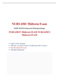 NURS 6501 Week 6 Midterm Exam (3 Versions) NURS 6501 Advanced Pathophysiology