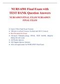 NURS 6501N Week 11 Final Exam (4 Versions) & All Chapters Quizzes Answers,NURS 6501 Advanced Pathophysiology