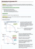 Class notes Introduction to Economics  