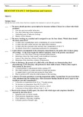 HESI EXIT EXAM 2- 160 Questions and Answers