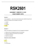 RSK2601 Assignment 1 Semester 1 & 2 2021
