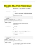 NSG 6001 PRACTICE FINAL EXAM &lpar;Latest Grade &rpar; 2020&sol;2021