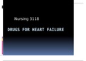 NURSING 3118 - DRUGS FOR HEART FAILURE&period; SUMMARY&period; 