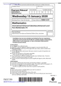 Edexcel 2020 Pure Maths Paper 2