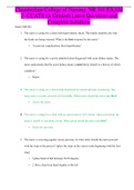 Chamberlain College of Nursing, NR 341 EXAM 2 -CCATS (A Graded) Latest Questions and Complete Solutions