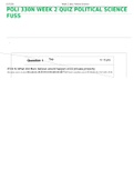POLI 330N Week 2 Quiz LATEST VERSION 1 OF 2021 EXAM PERIOD WITH GUARANTEED A&plus; SCORE