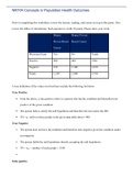 NR 704 Relative Risk of Breast Cancer Week 5 Secondary Prevention Screening Calculations Guidelines Worksheet