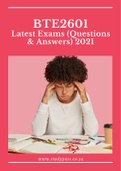 Exam (elaborations) BTE2601 - Becoming A Teacher (BTE2601)  Becoming a Teacher, ISBN: 9781982139902
