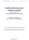 New Authentic and Reliable Python Institute PCAP-31-02 Dumps PDF with Full File