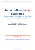 New Authentic and Reliable Salesforce Marketing-Cloud-Developer Dumps PDF with Full File