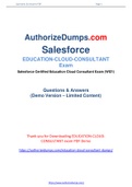 New Authentic and Reliable Salesforce Education-Cloud-Consultant Dumps PDF with Full File