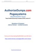 New Authentic and Reliable Pegasystems PEGAPCDC85V1 Dumps PDF with Full File