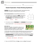 GIZMOS: Student Exploration: Hardy Weinberg Equilibrium - Questions and answers