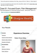 Tanner Bailey Pain Management Shadow Health Exam ALL TABS BUNDLE (100% VERIFIED,GRADED A)