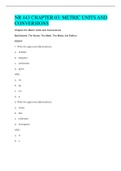 NR 443 CHAPTER 03: METRIC UNITS AND  CONVERSIONS