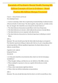 TestBank For Essentials of Psychiatric Mental Health Nursing 8th Edition Concepts of Care in Evidence - Based Practice 8th Edition Morgan Townsend &lpar;ALL COVERED&rpar;