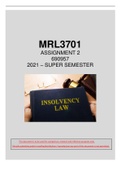 MRL3701 (100% PASS!) Assignment 2 - Questions and Answers (SUPER SEMESTER)