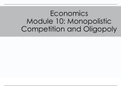 Class notes On Monopolistic competition and oligopoly