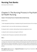 NURSING LP 1300Chapter 9. The Nursing Process in Psychiatric:Mental Health Nursing | Nursing Test Banks.pd