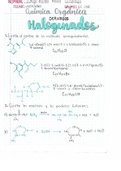 Ejercicios resueltos de las Formulas de los Derivados Halogenados y Ejemplos de mecanismos de reacción 