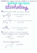 Ejercicios resueltos sobre moléculas de Alcohol con su nombre IUPAC, formulas: molecular y estructural y mecanismos de reacción 