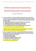 ATI RN Fundamentals Proctored Exam With Answer Elaborations - Great Grade