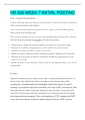 NR 505 WEEK 7 INITIAL POSTING&vert; GRADED A