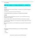 NR 505 WEEK 5 FINAL PROJECT &ndash; DRAFT 1