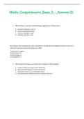 Mosby Comprehensive Exam 3 Questions/Answers (2) (Latest Update)