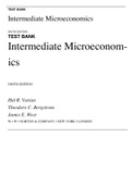 Test Bank :Intermediate Microeconomics 9th Edition by Hal R. Varian, Theodore  C. Bergstrom and James E. West