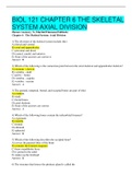 BIOL 121 CHAPTER 6 THE SKELETAL  SYSTEM AXIAL DIVISION