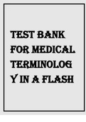 TEST BANK FOR MEDICAL TERMINOLOGY IN A FLASH 4TH EDITION BY FINNEGAN